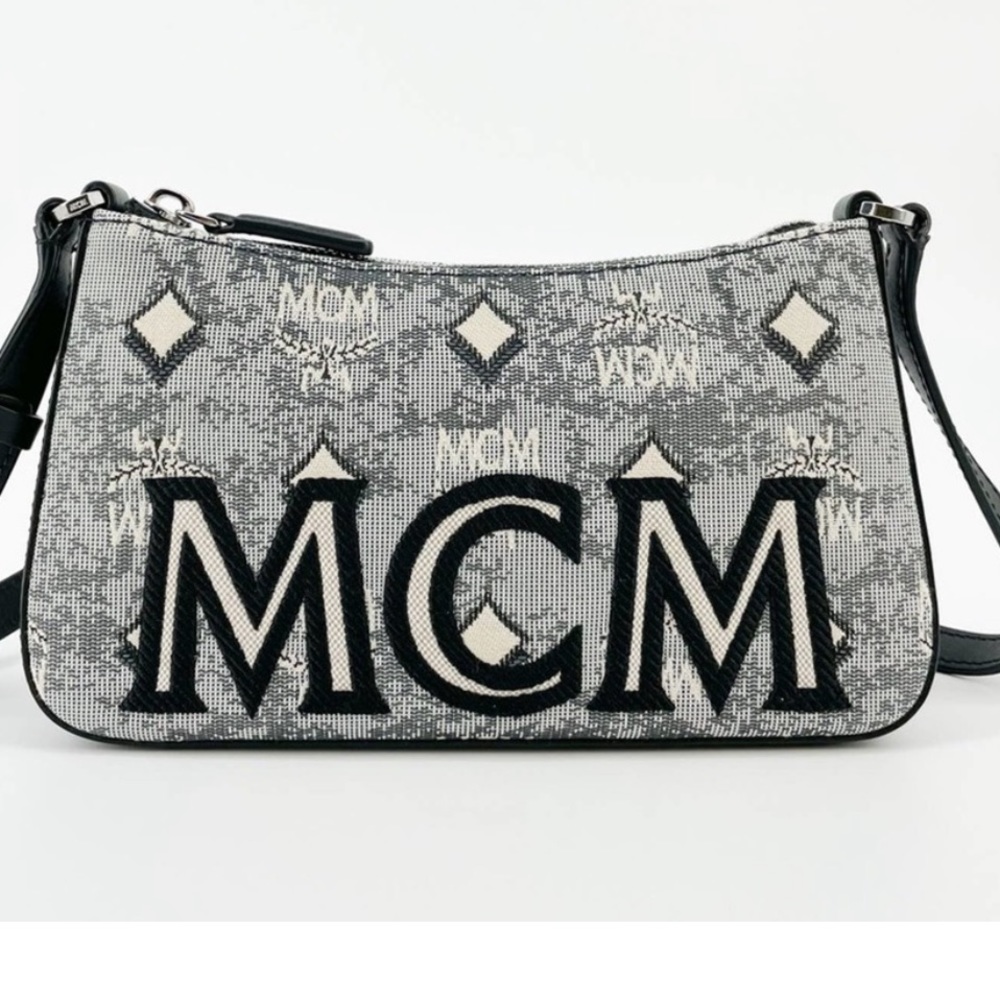 MCM Monogram Jacquard Leather Shoulder Crossbody Bag